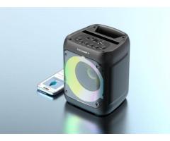 Altifalante Sem Fios Portatil , Luzes Coloridas, Bateria De 1500 Mah